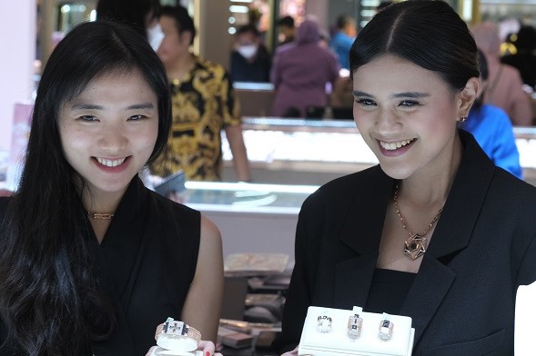 Audi Marissa saat di Jakarta International Jewellery Fair 2023 - Istimewa